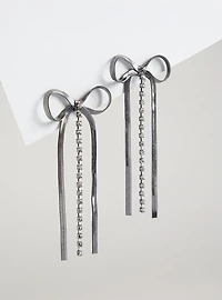 Snake Chain Bow Earrings