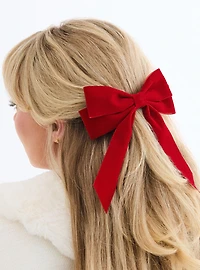 Velvet Bow Barrette