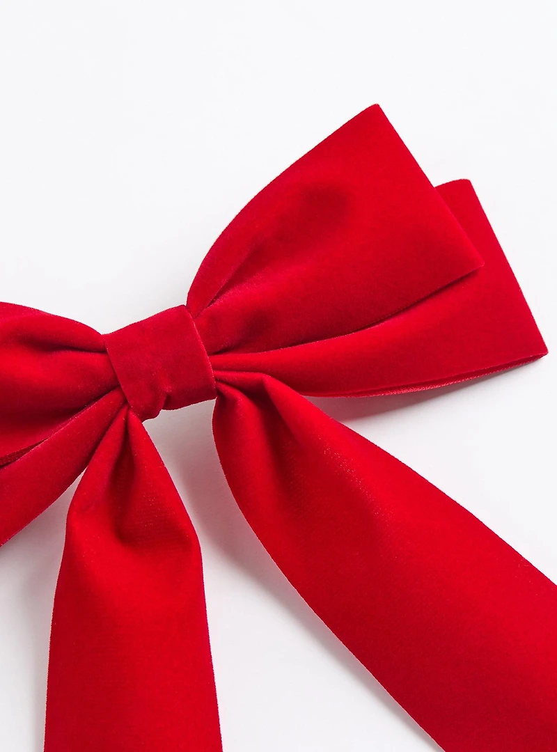 Velvet Bow Barrette