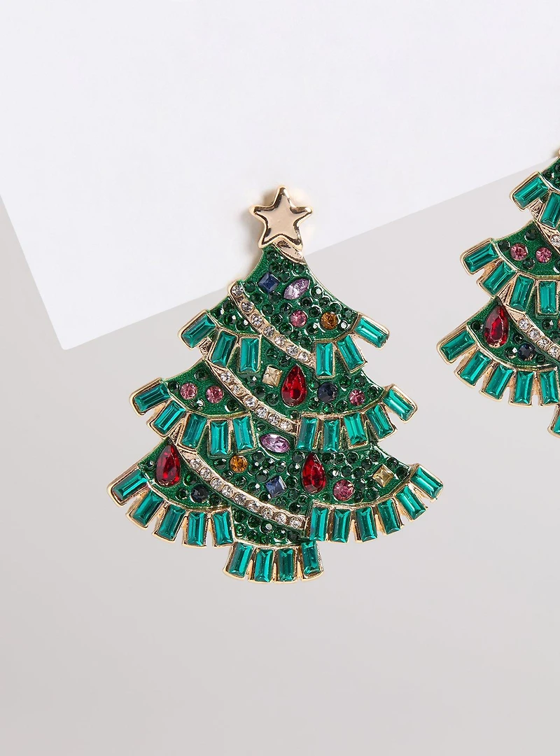 Christmas Tree Statement Earrings