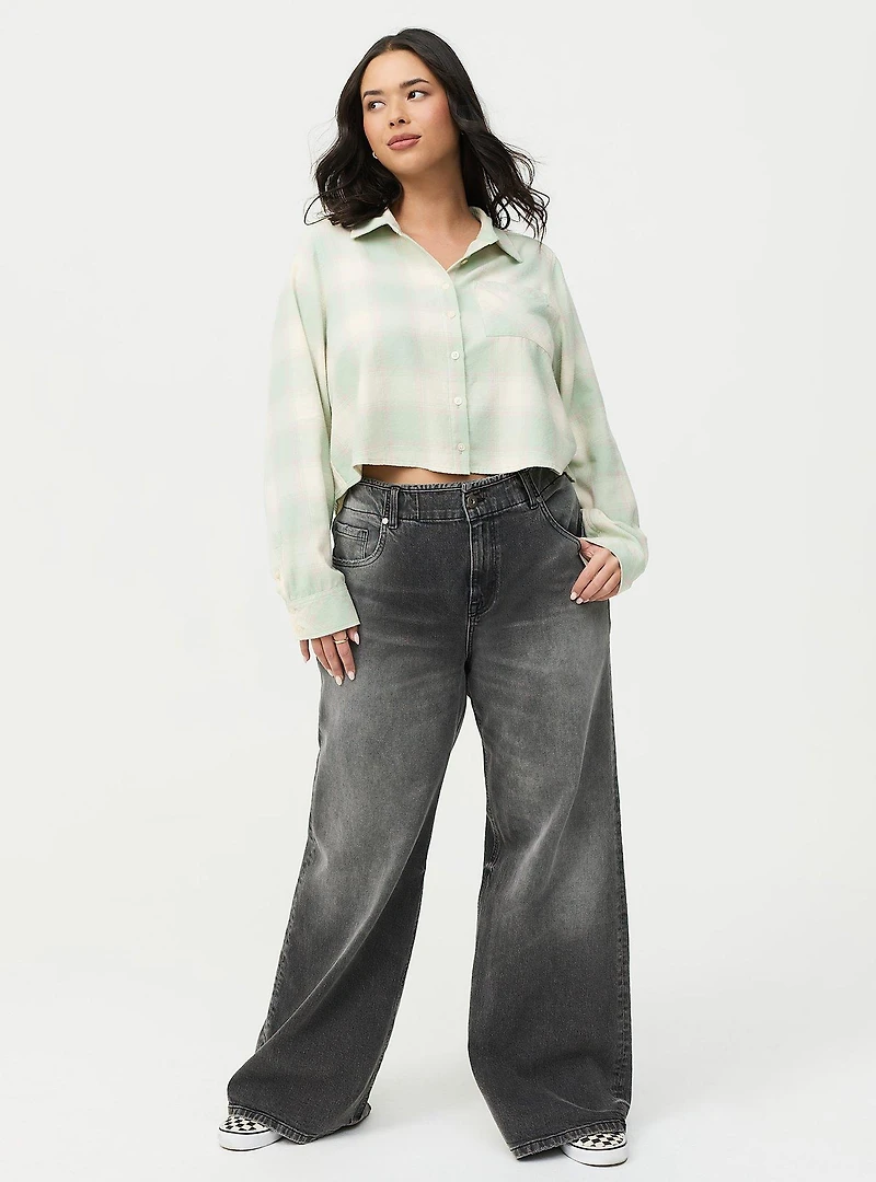 Lizzie Flannel Crop Shirt