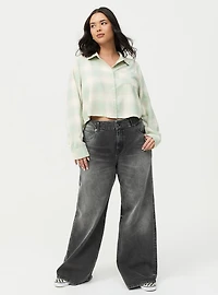 Lizzie Flannel Crop Shirt