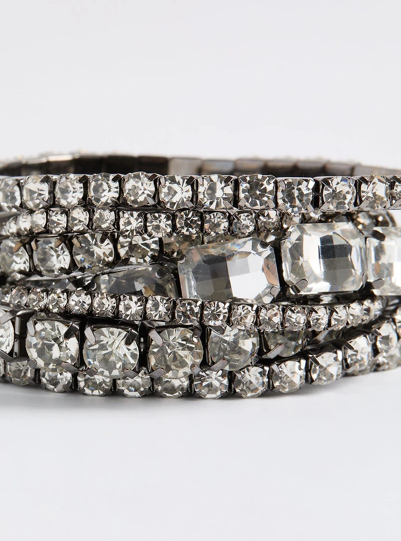Rhinestone Statement Stretch Bracelet