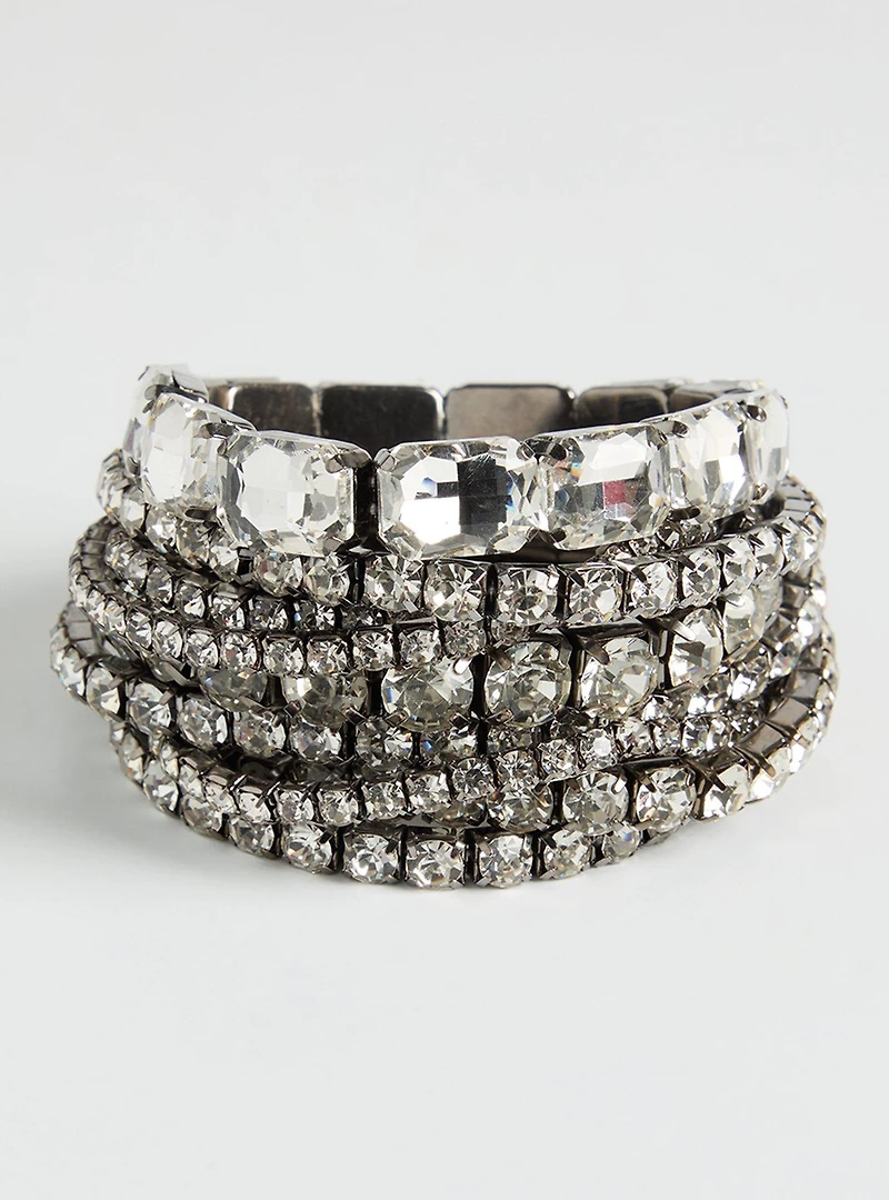 Rhinestone Statement Stretch Bracelet