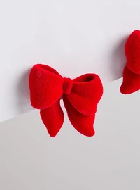 Velvet Bow Statement Stud Earrings