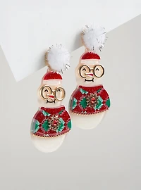 Snowman Statement Earrings