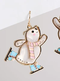 Polar Bear Ice Skate Earrings