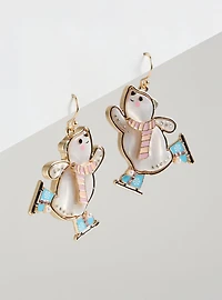 Polar Bear Ice Skate Earrings