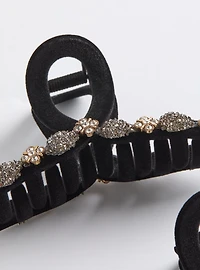 Velvet Bejeweled Clip Set