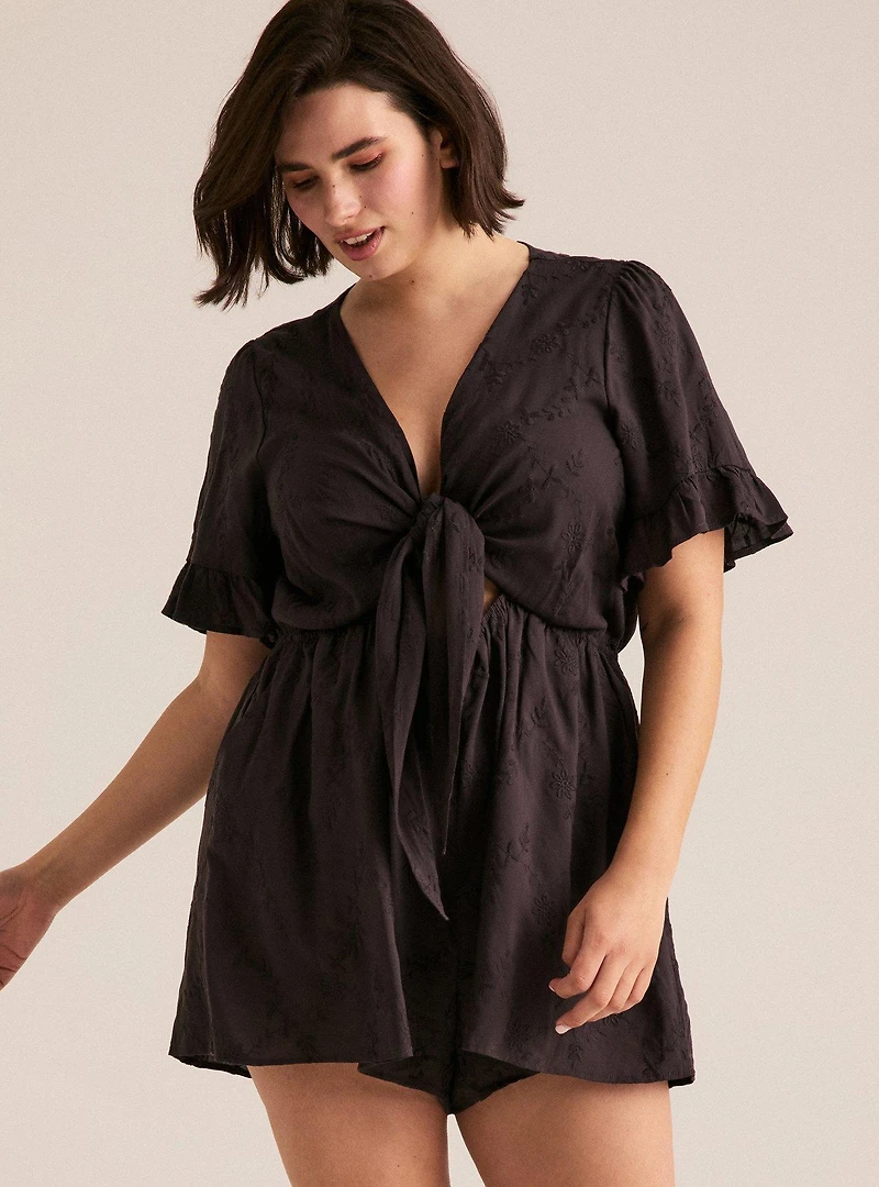 Festi Ruffle Flutter Sleeve Romper