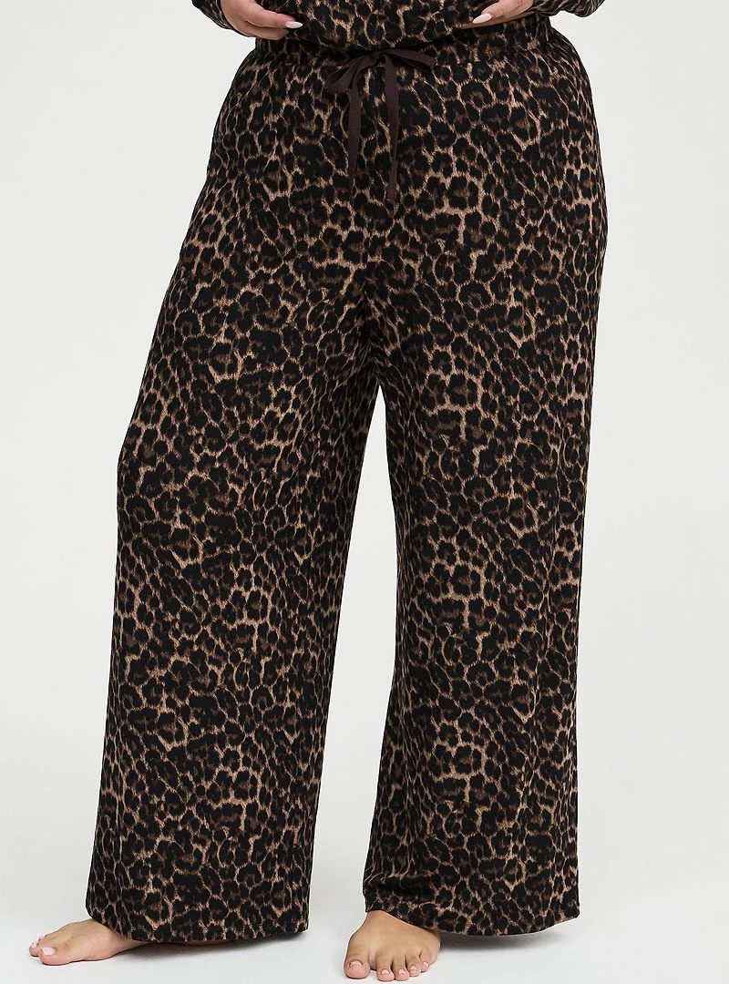 French Terry Ultra Wide-Leg Lounge Pant