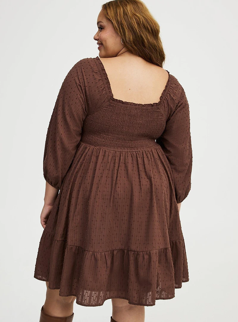 Smocked Bodice Mini Dress