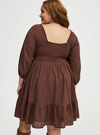 Smocked Bodice Mini Dress
