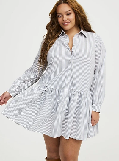 Drop Waist Shirtdress