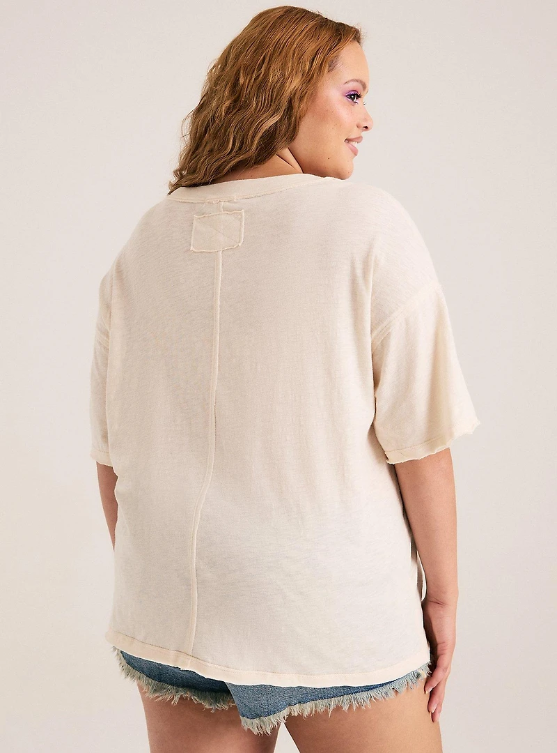 Festi Drop Shoulder V-Neck Tee