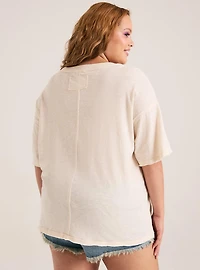 Festi Drop Shoulder V-Neck Tee