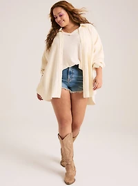 Festi Drop Shoulder V-Neck Tee