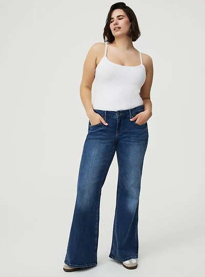 Low-Rise Baggy Flare Jean
