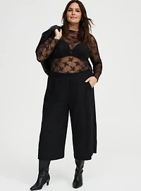 Pull-On Wide-Leg Crop Pant