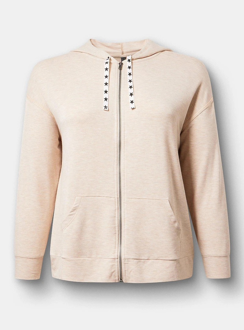 Light Weight French Terry Zip-Up Lounge Hoodie