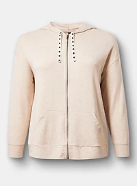 Light Weight French Terry Zip-Up Lounge Hoodie