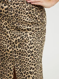 Midi Frayed Denim Skirt