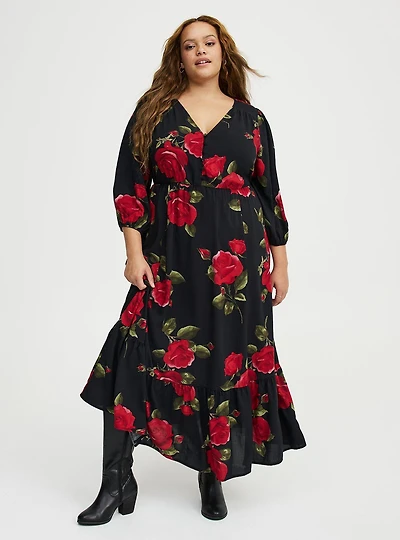 Button Front Maxi Dress