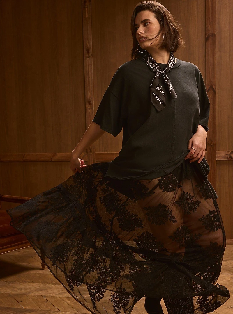 Festi Oversized Raw Edge Tee