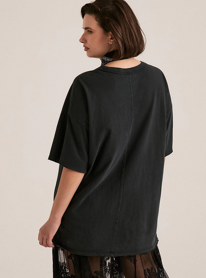 Festi Oversized Raw Edge Tee