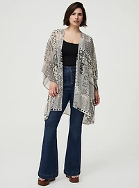 Crinkle Gauze Hanky Kimono