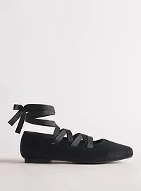 Lace-Up Ballet Flat (WW)