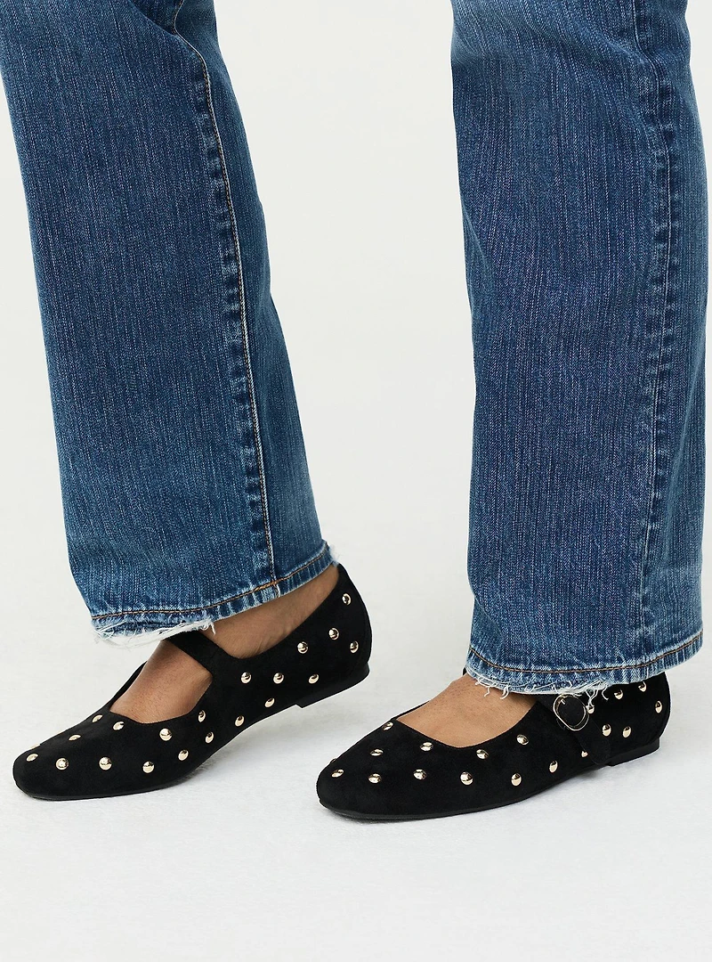 Studded Mary Jane Ballet Flat (WW