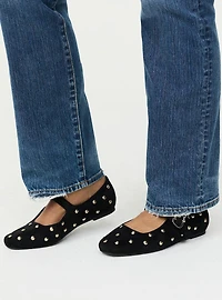Studded Mary Jane Ballet Flat (WW