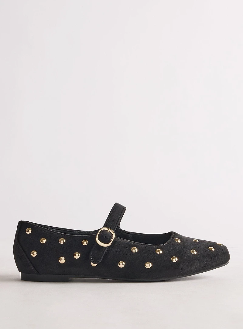 Studded Mary Jane Ballet Flat (WW