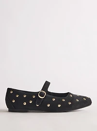 Studded Mary Jane Ballet Flat (WW
