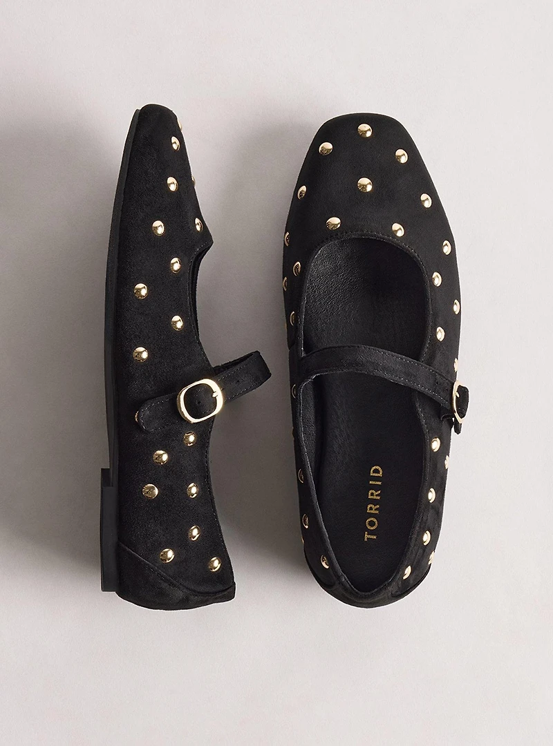 Studded Mary Jane Ballet Flat (WW