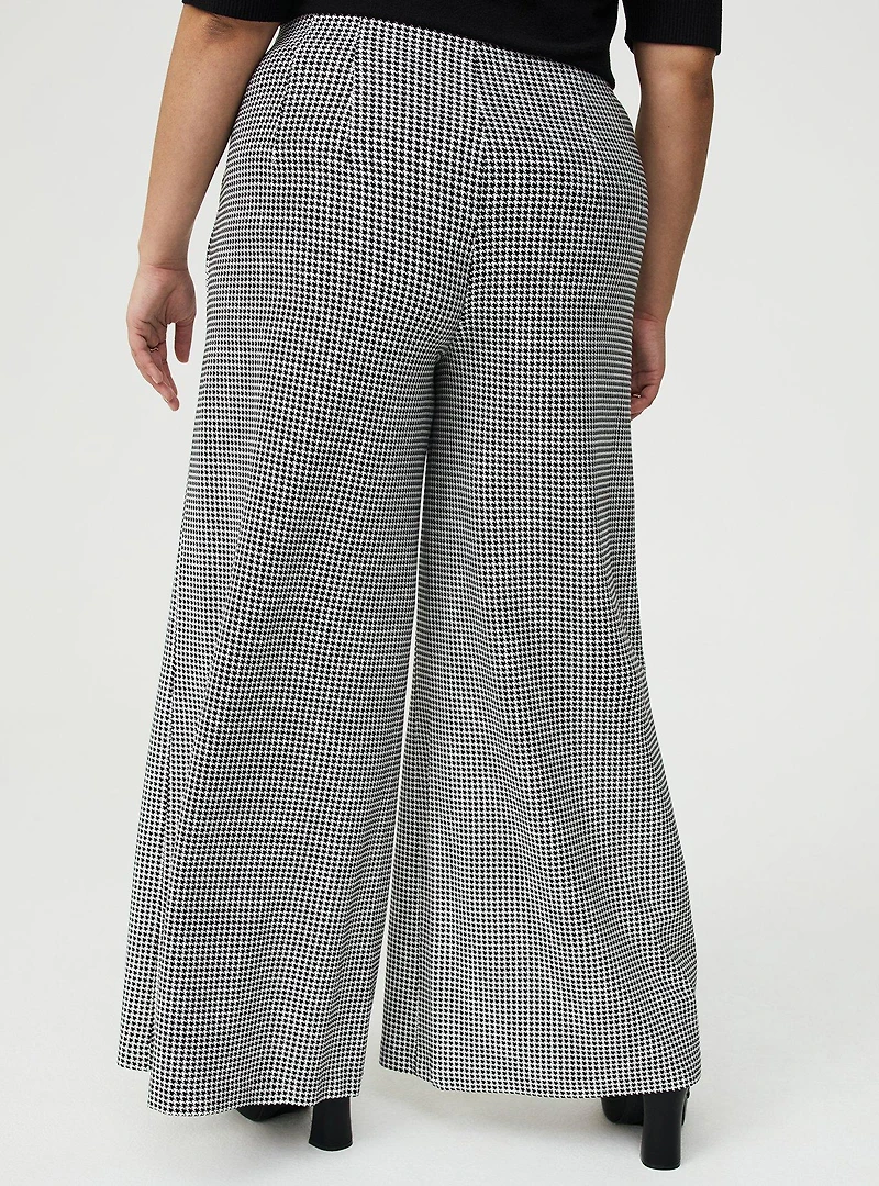 Pull-On Wide-Leg Ponte Pant