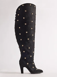 Studded Lace-Up Over-The-Knee Boot (WW