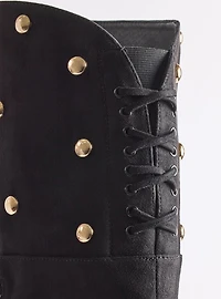 Studded Lace-Up Over-The-Knee Boot (WW