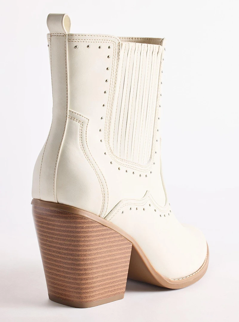 Studded Western Heel Bootie (WW