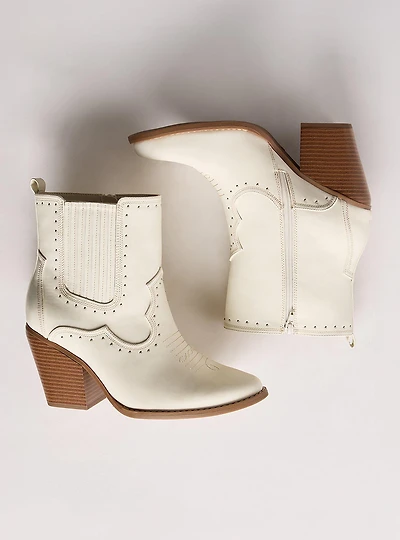 Studded Western Heel Bootie (WW