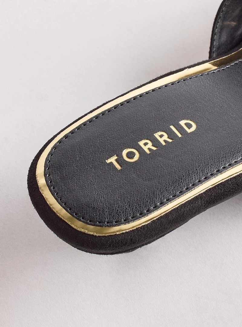 Studded Kitten Heel Slide (WW