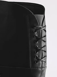 Lace-Up Heeled Over-The-Knee Boot (WW