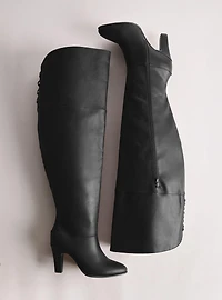 Lace-Up Heeled Over-The-Knee Boot (WW
