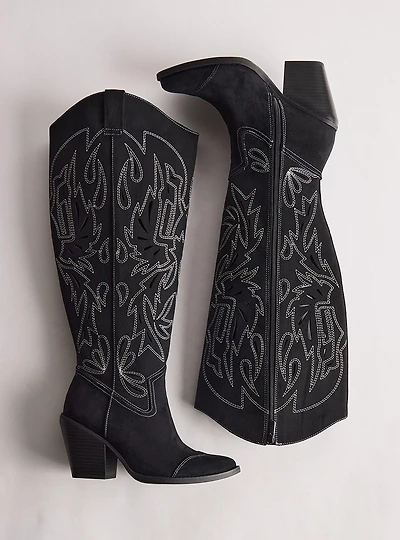 Western Heeled Knee Boot (WW