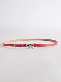 Bow Buckle Skinny Denim Belt