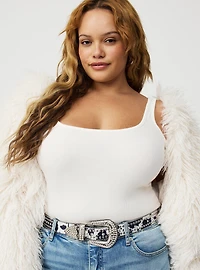 Animal Print Studded Belt