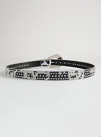 Animal Print Studded Belt