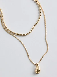 Drop Beaded Layered Necklace