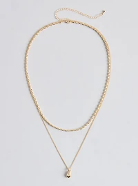 Drop Beaded Layered Necklace